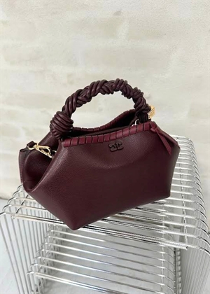 Bou small tressé bag Bitter Chocolate C2100052 Ganni 